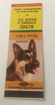 Vintage Matchbook Cover Matchcover Dog Shepherd Acme Awning Shade Bridge... - $3.14