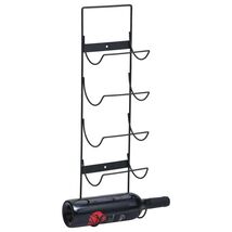 Wall Mounted Wine Rack for 5 Bottles Black Iron - $101.35 CAD