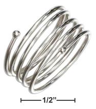 Wrap Ring Sterling Silver Lightweight Coil Wire Wrap Ring - £51.46 GBP