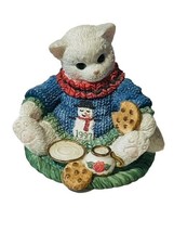 Calico Cat figurine enesco Hillman vtg kitten anthropomorphic Dash Love Cookies - £18.95 GBP