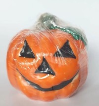 Vintage Halloween Pumpkin Jack O Lantern Unused Candle Smiling Face Sealed H5 - £12.01 GBP