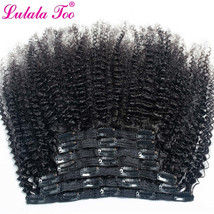 Afro Kinky Curly Clip In Human Hair Extensions 4B 4C Brazilian Remy Hair... - $23.95+