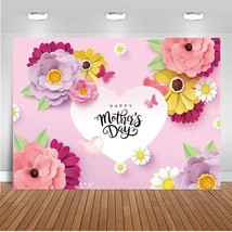 10X8Ft Mother&#39;S Day Background Pink Flower Love Background Festival Party Decora - £58.96 GBP