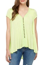 FREE PEOPLE Womens Top Relaxed Lemon Sleeveless Light Green Size XS OB958679 - £29.12 GBP