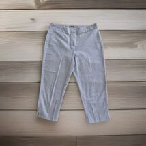 Chicos Women's Capris Pants Cropped White &amp; Beige Stripped Size 1 - $18.80