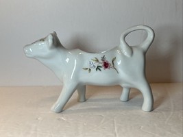 COW Creamer Pitcher Porcelain Floral BIA Cordon Bleu France - $8.99