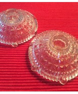 Set of Antique 40s cut glass taper candleholders - $41.01 CAD