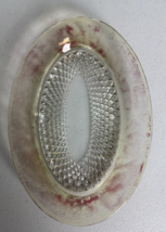 Vintage Indiana Glass Diamond Point Oval Butter Dish Base - $20.10