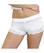 One Foxers Lace boxer shorts Panty Size Large Style FXBXR-0200 White sen... - $24.70