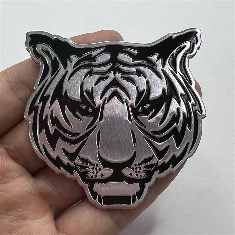 Metal Aluminum Alloy Animal Sticker Tiger Head Eagle Head Lion Head Car Sticker