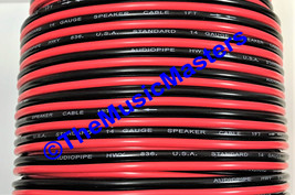 14 Gauge 100&#39; ft SPEAKER WIRE Red Black Cable Car Audio Home Stereo 12V DC Power - £21.56 GBP