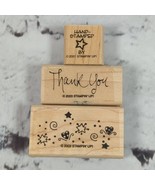 Stampin Up Rubber Stamps Lot of 3 Thank you Celebration Stars  - £7.90 GBP