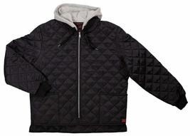 Tough Duck Men&#39;s Quilted Hooded Freezer Jacket (3XL) WJ26 Black - £59.29 GBP