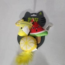 Quirky Kitty Lemonade Stand 3PK Catnip Filled Cat Toys - £6.06 GBP