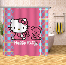 Hello Kitty Waterproof Shower Curtain Set Bathroom Decor Curtain W/Hooks Gift70&quot; - £13.16 GBP+