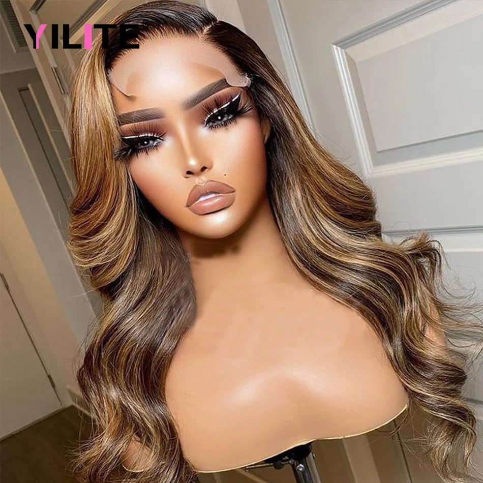 Highlight Body Wave 13x6 360 Hd Lace Frontal Wigs For Women Honey Blonde P - £58.40 GBP+