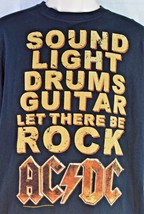 AC/DC Let There Be Rock Lyrics T-Shirt Size Medium - £14.18 GBP