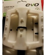 EVO, E-Sport MX PC, Platform pedals, Steel axle, White, 380g - $12.95