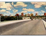 Skyline Da Jacksboro Autostrada Fort Worth Texas Tx Unp Lino Cartolina E19 - $3.03