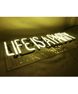 New &#39;Life is a Party&#39; Beer Bar Pub Decor Art Real Glass Light Neon Sign ... - £53.89 GBP