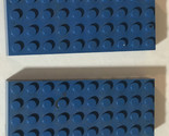 Tyco 4x10 Blue Brick Lot Of 2 Pieces Toys Building Blocks - $4.94