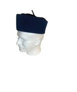 Men&#39;s Blue / Black Handmade African Traditional Mesh/ Velvet Chiftaincy ... - $44.55