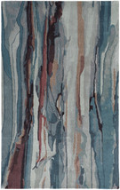 9' X 12' Blue and Orange Wool Abstract Hand Tufted Area Rug - €2.068,70 EUR