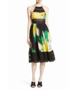 NWT Tracy Reese Yellow Floral Lace Inset Halter Dress Size 10 - $117.81