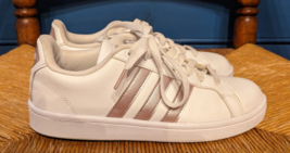 Adidas Womens Advantage Cloudfoam DA9524 White Rose Gold Shoes Sneakers ... - £23.19 GBP