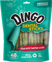 Dingo Tartar and Breath Dental Sticks for All Dogs, 48-Count - £10.57 GBP
