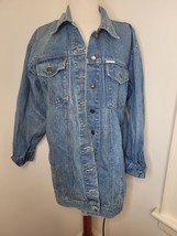 VTG 80s Denim Jacket Womens L Power Authentic Retro Classic Preppy Bloke... - £38.22 GBP