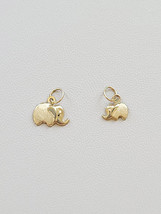 1 Tiny 14K Gold Yellow  Elephant Charm Pendant - £39.89 GBP