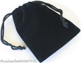 Jewelry Pouch Velour/Velvet type Pouch Lot of 5 Black Color - £3.90 GBP