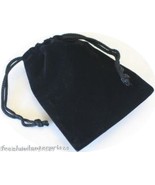 Jewelry Pouch Velour/Velvet type Pouch Lot of 5 Black Color - $4.90