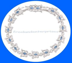 Bracelet Empowerment Butterfly Tennis Bracelet Speak Against Domestic Violence - £15.82 GBP