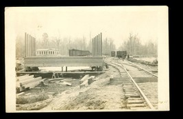 Vintage RPPC Real Photo Postcard Railroad Station Track Construction Early 1900s - £15.81 GBP