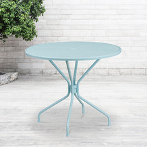35.25RD Sky Blue Patio Table CO-7-SKY-GG - £79.20 GBP