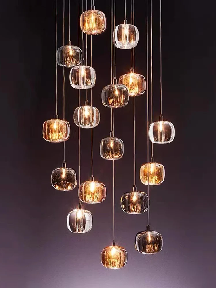 Modern Nordic Ceiling Chandelier LED Living Room Luxury Crystal Attic Be... - $144.72+