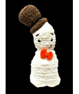 Hand Crochet Snowman or Ghost Plush Amigurumi Stuffed Animal Yarn OOAK 1... - £6.80 GBP