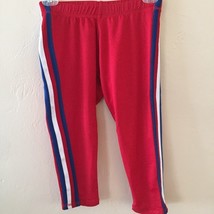 SOULCYCLE Red Capri Leggings Blue White Stripes Size Small - $9.78