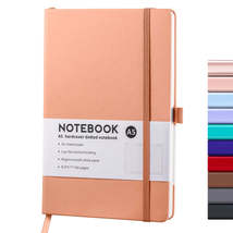 A5 PU Leather Notebook Business Notepad 96 Sheets Inner Pages(Pink) - £3.15 GBP