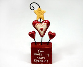 Sentimental Heart Sparkle Accent with Verse and Hearts - £4.80 GBP
