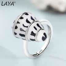 Silver Conch Ring For Women 925 Sterling Silver Simple Design Colorful Fine Jewe - £25.97 GBP