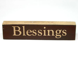 Blessings Inspirational Wooden Shelf Sitter - $3.99