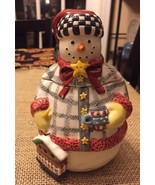 Debbie Mumm Boston Warehouse Snowman Sugar Bowl W/Lid ~ 2002 Retired - €14,86 EUR