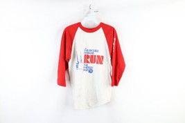 Vintage 80s Womens Medium 1982 Churchill Downs Run 3/4 Sleeve Raglan T-Shirt USA - £50.56 GBP