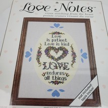 Love Endures LOVE NOTES Cross Stitch Kit w/ Mat Multi Lingual - $18.00