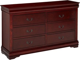 57 Inch Brown Solid Wood Double Dresser - $12,860.14 MXN