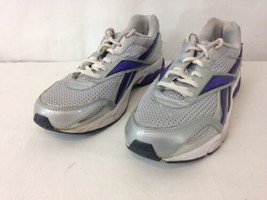 Reebok DMX Ride Womens 8 1/2 Silver Purple Running Walking Sneakers Shoes - £7.78 GBP
