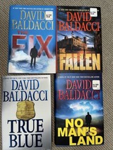 Lot Of 4 David Baldacci - True Blue Fix Fallen No Mans Land - £15.10 GBP